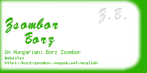 zsombor borz business card